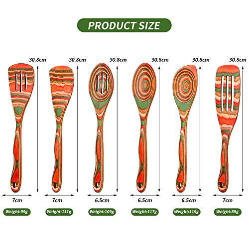 Wooden Spoons For Cooking, Wosponfan Kitchen Utensils Set, Pakkawood Kitchen Cooking Utensils Set, Apartment Essentials Wood Serving Spatula Spoon, Salad Tongs, Home & Kitchen Gift For Women #TOP1