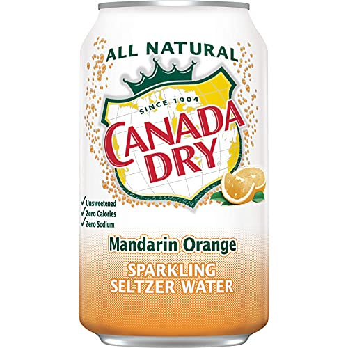 Canada Dry Mandarin Orange Sparkling Seltzer Water, 12 Fluid Ounce Can, 8 Count #TOP2