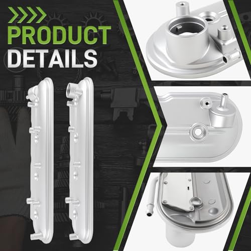 Image of Left and Right Aluminium Engine Valve Cover Gasket Kit with Bolts Compatible with Chevrolet Avalanche Compatible with Pontiac G8 Compatible with GMC Yukon Compatible with GMC Forward 12570427