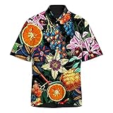 [Stabbon] アロハシャツ メンズ 猫 緑 大きいサイズ 半袖 S-5XL 夏 和柄 シャツ 開襟 カジュアル ビッグシルエット 総柄 シャツジャケット Tシャツ 日焼け止め リゾート 通勤 男女兼用 レディース (2XL,ゴールド32)