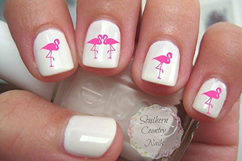 Pink Flamingo Nail Art Decals