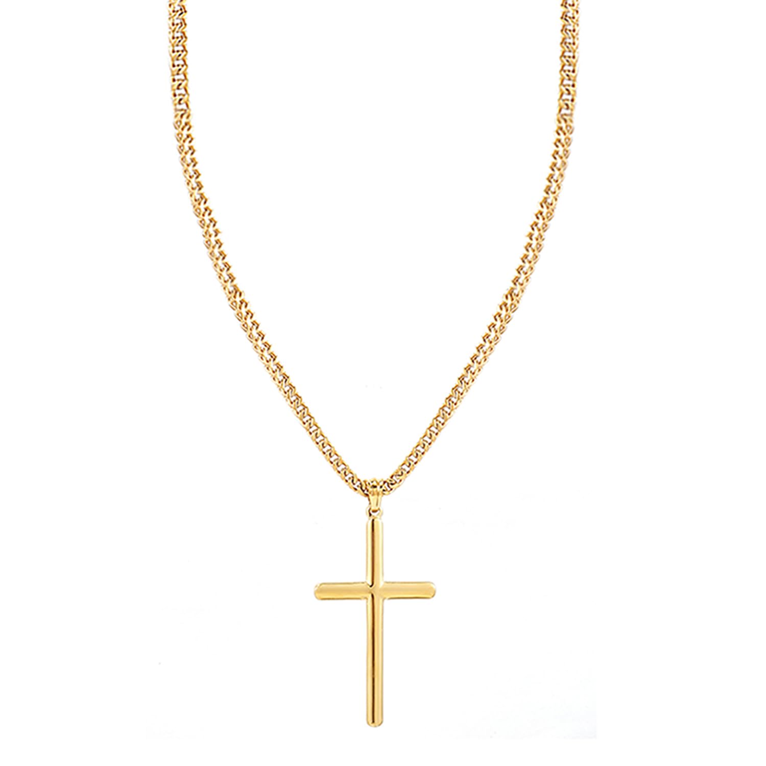 Fancy Cross Pendant with Cuban Chain Fashion Jewellery Gift for Men & Women-image-23