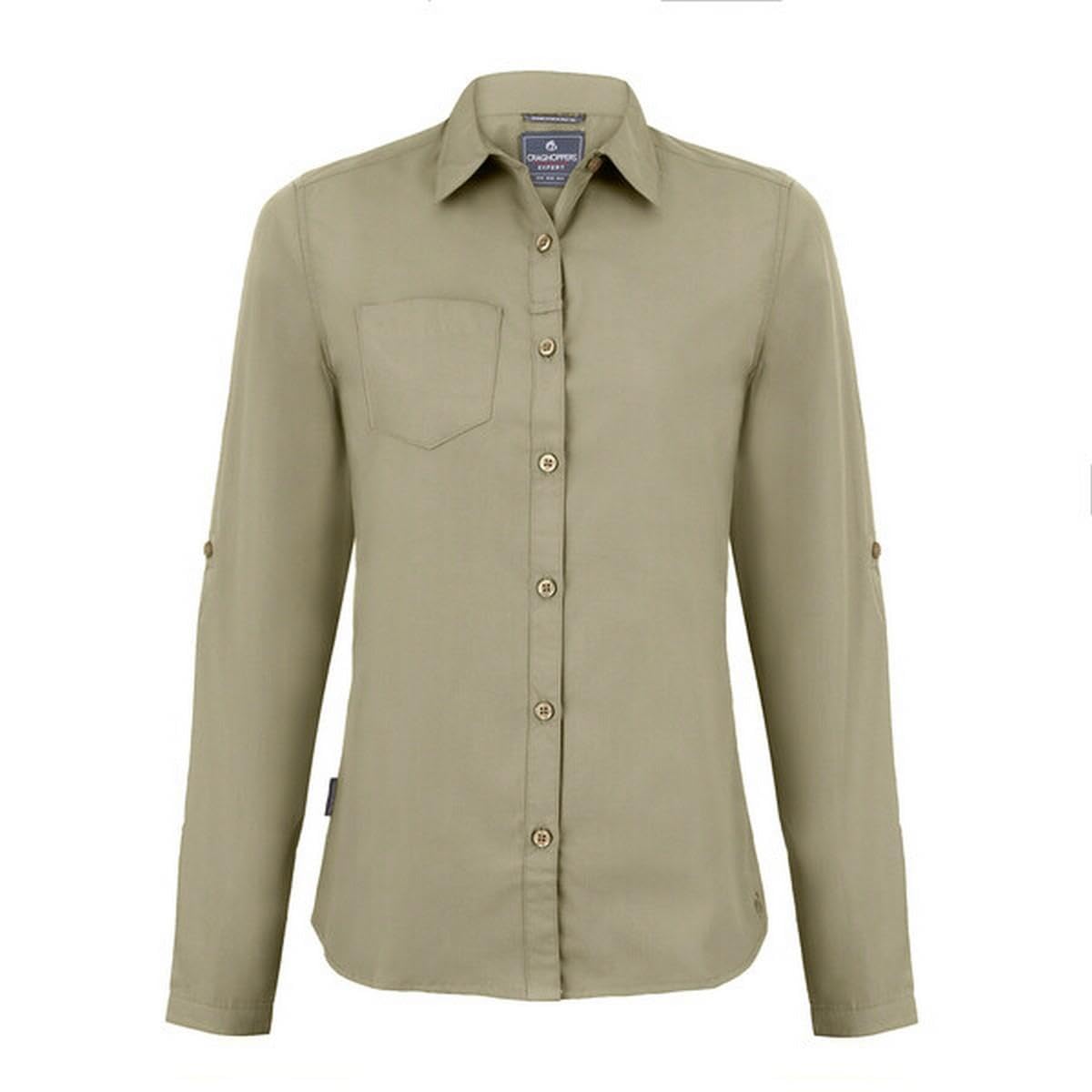 Craghoppers Women's Beige 'Expert Kiwi' Long Sleeved Shirt In | : Size 12