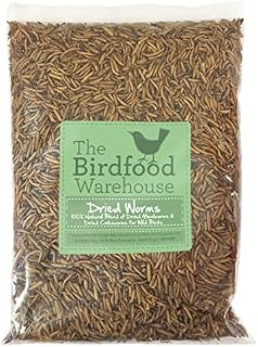The Birdfood Warehouse Dried Worms - Dried Mealworm & Calciworm Mix - Wild Bird Food (10ltr Refill)