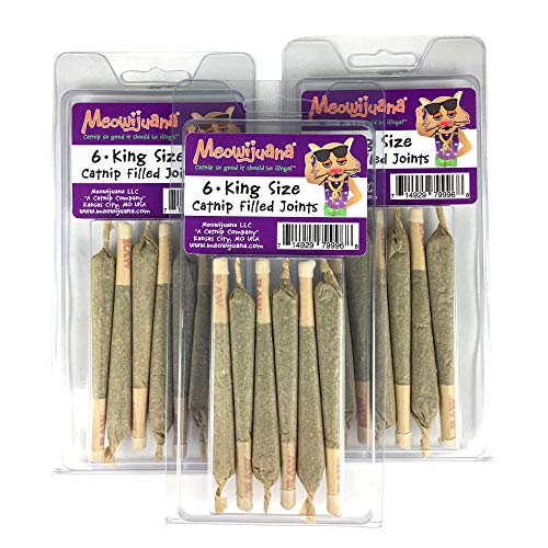 Meowijuana | Organic | Dried Premium Ground Catnip | High Potency Cat Treats | Perfect for Cat Toys | Grown in The USA | Feline & Cat Lover Approved (Joints, 3 Pack)