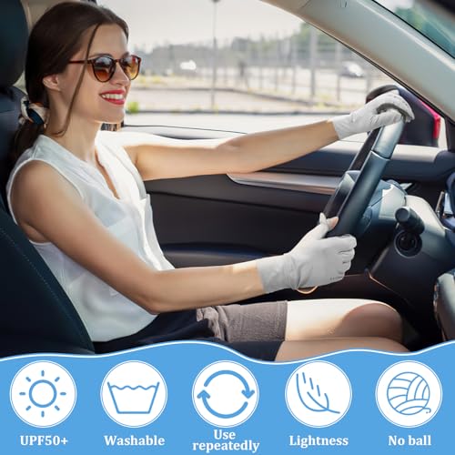 BOARDFEB Women UV Sun Protection Gloves Driving Gloves Full Finger UV Sun Protection Glove Breathable Summer Outdoor Glove Cycling Glove for Women(gray)