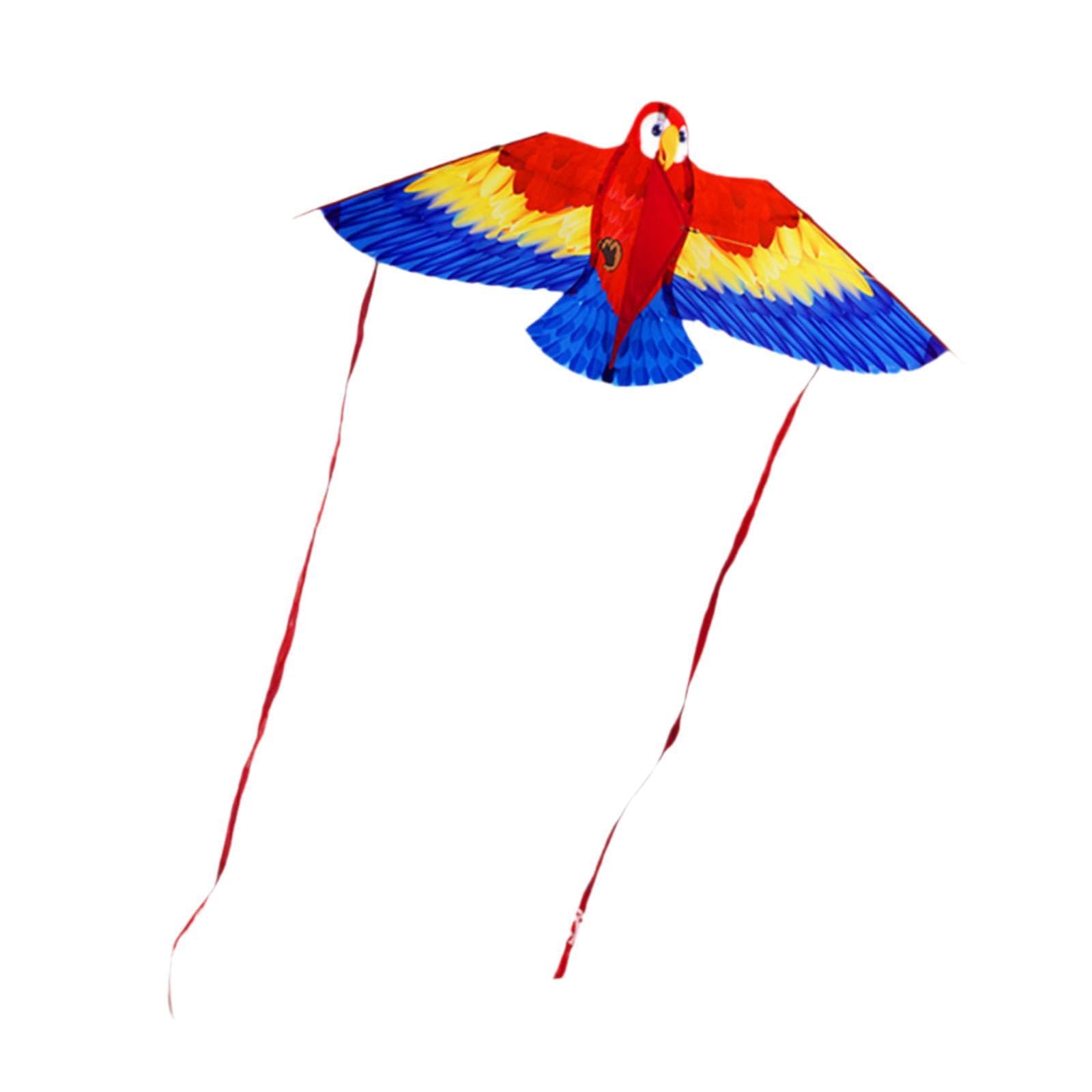 Colaxi Parrot Kite Cartoon Animal Kites Easy to Use Children Flying Game,Beach Kite for Outdoor Games Activities,Garden Park,Utility, Red