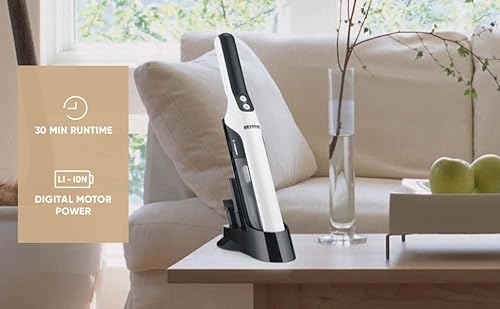 SEVERIN Aspirateur à main sans sac avec set accessoires, Aspirateur sans fil rechargeable, Aspirateur de table ou pour la voiture, Design compact, Autonomie jusqu'à 30 min, HV 7140
