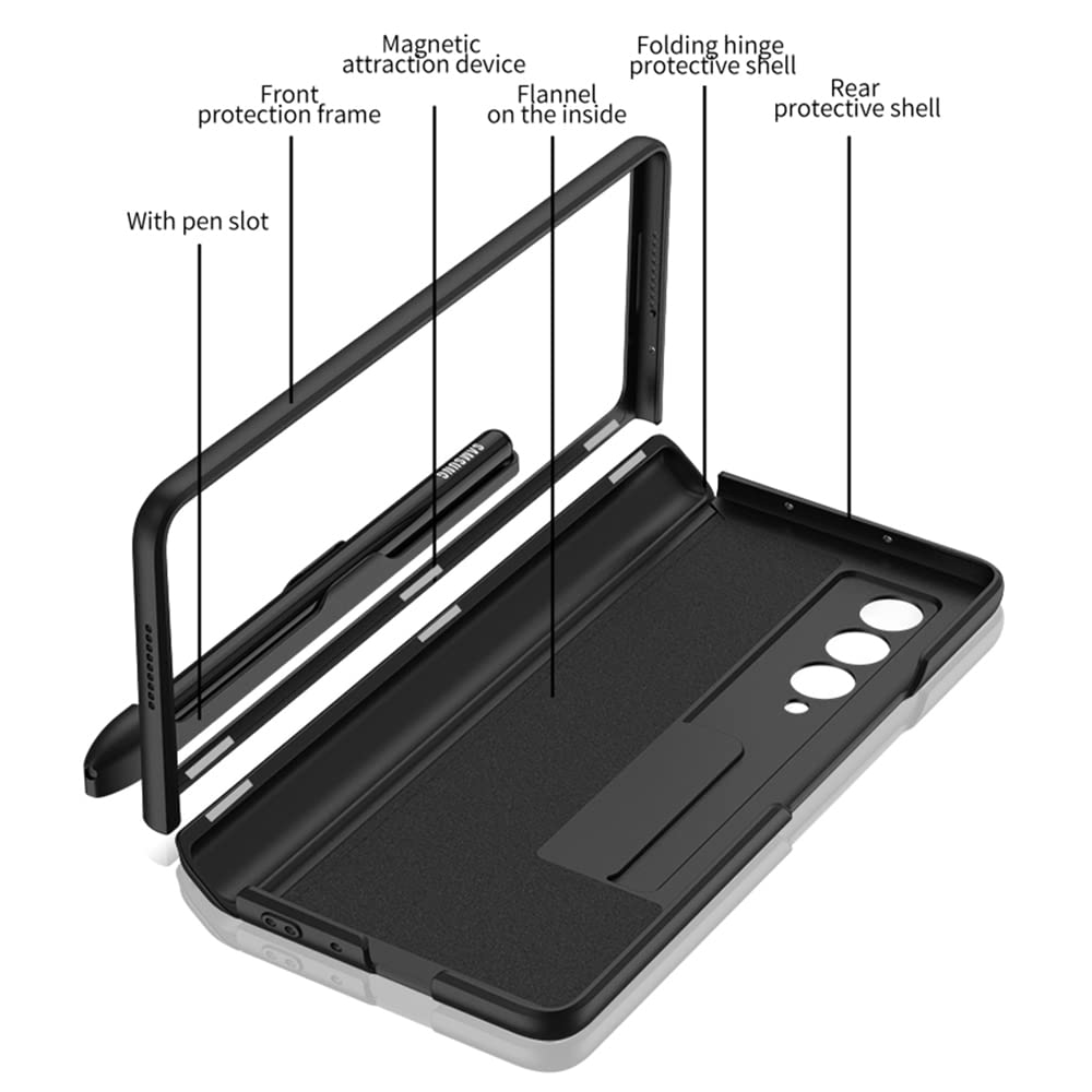 Buy PUROOM for Samsung Galaxy Z Fold 3 Case Hinge Coverage Protective