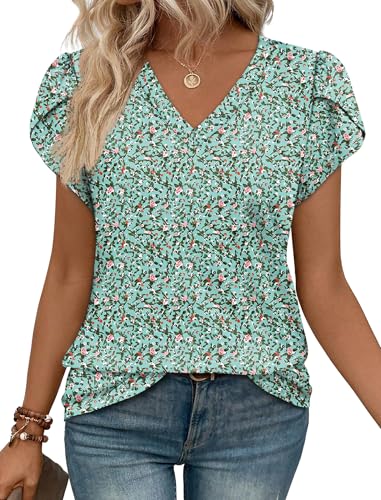 WIHOLL Spring Tops for Women 2026 Business Casual Ladies Tops and Blouses Short Sleeve Shirts Summer...