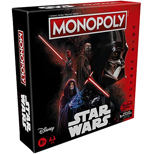 Monopoly Spiel Disney-Star-Wars-Edition, dunkle Seite, Familienbrettspiel für Kinder ab 8 Jahren, Star-Wars-Geschenk – Bild 6
