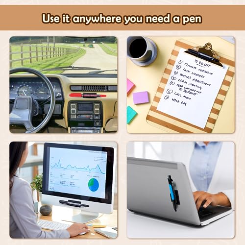 AIERSA Pencil Holder for Desk,10Pcs Pen Holders for Classroom Clipboard Attachment,Silicone Adhesive Pencil Holder for School Student Kids Desk Teacher Office Accessories - Image 3
