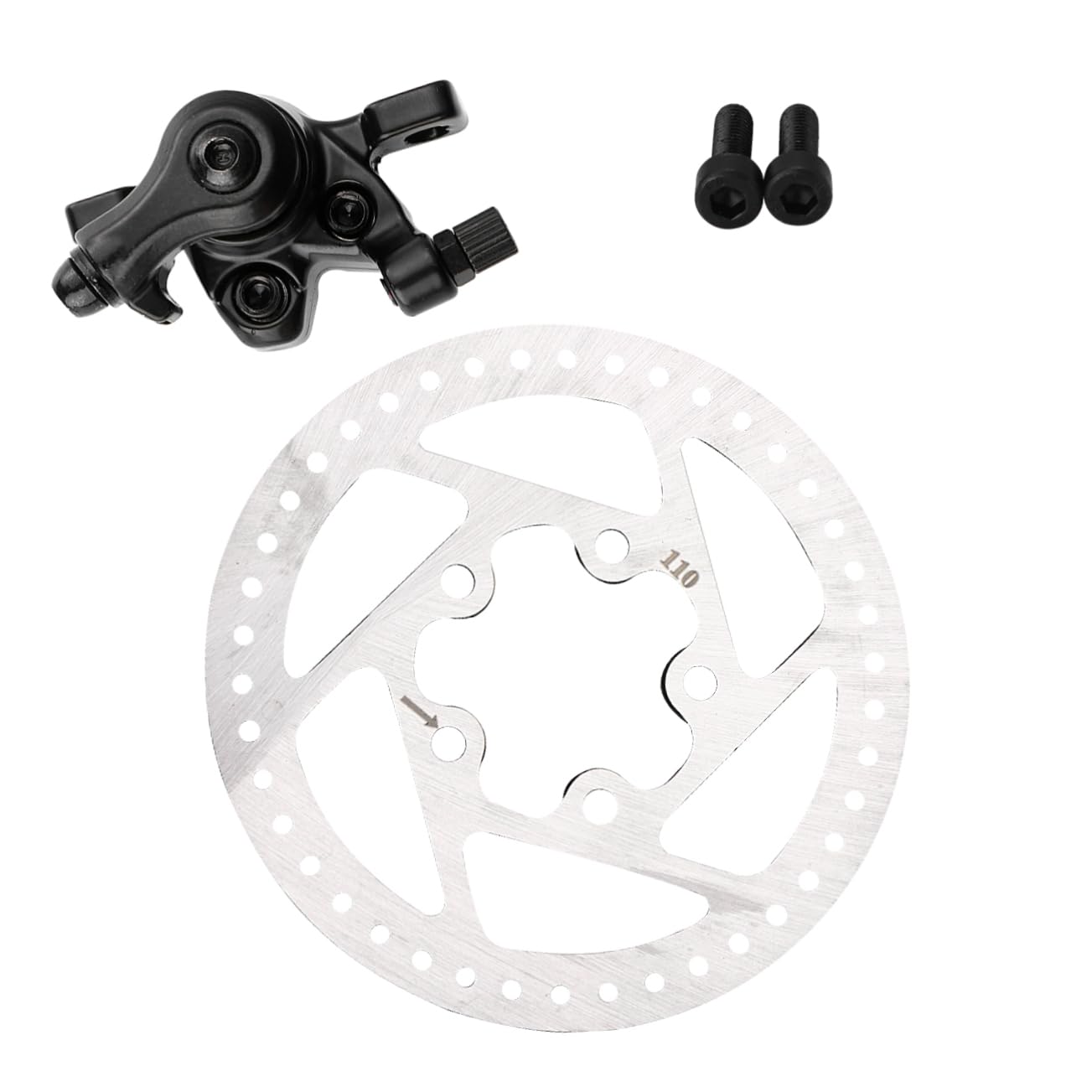 YARNOW Kit Freno a Disco per Scooter M365, Bianco Metallo | Ricambio per Pezzo Danneggiato o Usurato, Robusto e Facile da Installare, Accessorio Monopattino Elettrico