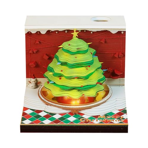 Bloc-notes de Noël 3D en cadeau original pour collègue et décoration de bureau