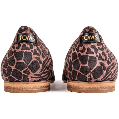 TOMS Womens Julie Leopard Print Slip On Flats Casual - Black3
