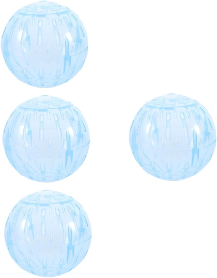 4pcs Clear Hamster Exercise for Dwarf Hamsters Running Toy Ventilation Easy to Clean Lightweight Material for Animal Activity and Fun