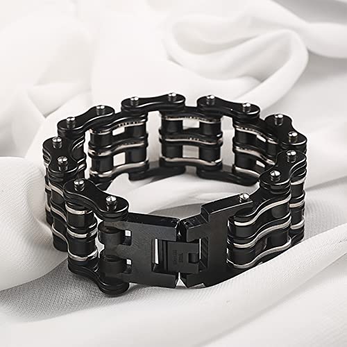 BMART Men's Bracelet Motorcycle Chain Bracelet Mechanical Bracelet Bicycle Chain Bracelet 316L Stainless Steel Silver Chain Bracelet2