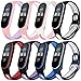 Gofl Bracelet pour Xiaomi Mi Band 5, 8 Pièces Bracelet de Remplacemen en Silicone pour Amazfit Band 5 - Bracelet de Rechange pour Xiaomi Mi Band 6/Mi Band 5/Amazfit Band 5 Sangle Remplacé Imperméable