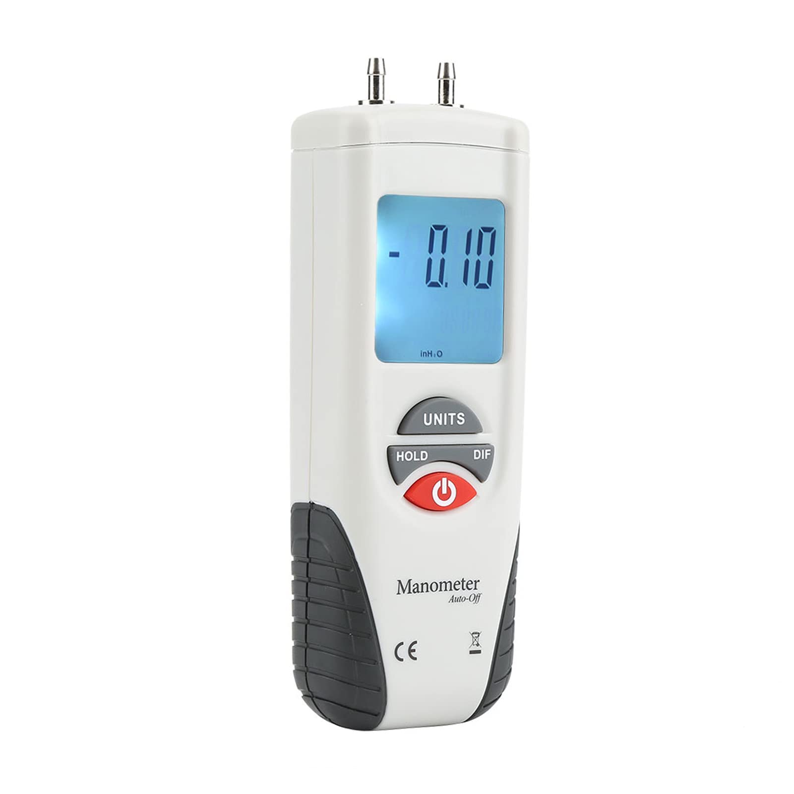 Digital Manometer HT-1890 Digital Manometer, Differential Gauge Air Pressure Meter Dual Port LCD Display Backlight Air Pressure Meter Differential Gauge with Storage Case
