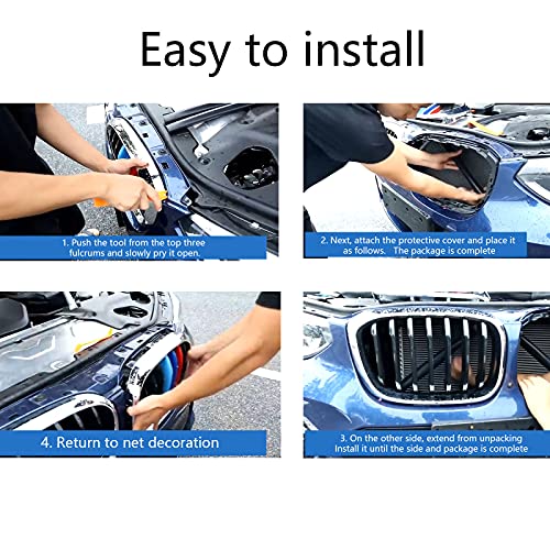 DWVV Yellow Grille Stripes for BMW F20 F30 Emblem, Kidney Grill Inserts for BMW 2 3 Series 2012-2018