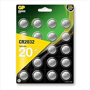 GP CR2032 lithium knoopcellen 3V, knoopcelbatterijen CR 2032 / DL2032, spanning 3 Volt (20 stuks in 4 x 5 stuks…