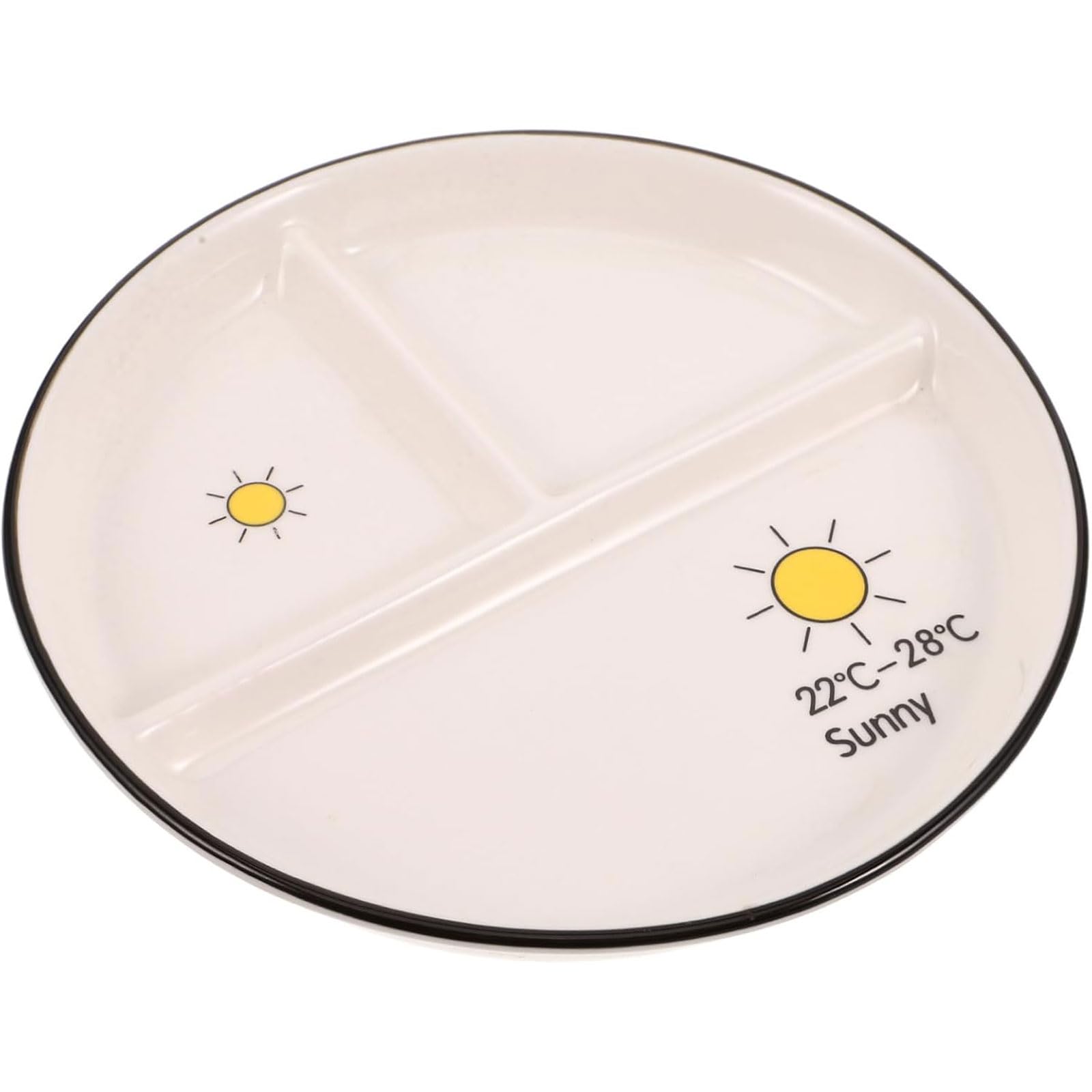 Plaque Assiettes de dîner en céramique de 8 Pouces pour Enfants Assiettes avec différents Motifs de Perte de Poids Assiettes à dîner réutilisables Vaisselle