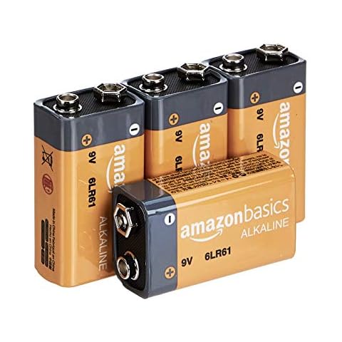 Amazon Basics Everyday Alkalibatterien, 9 V, 4 Stück (Aussehen kann variieren) Cover