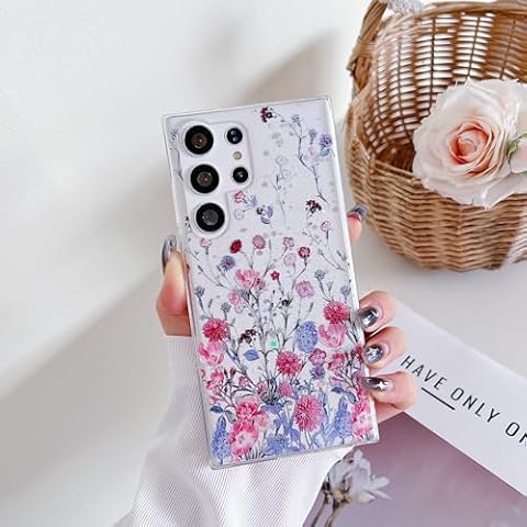 DasKAn pour Samsung Galaxy A15 Papillon Fleurs Coque Cover
