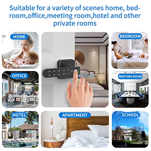 Foxgard Smart Fingerprint Door Lock,Biometric Door Lock, Electronic Door Knob with Keypad,Smart Door Knob with 100 Fingerprints, 50 Codes, for Home,Bedroom, Office(Square) thumbnail 6