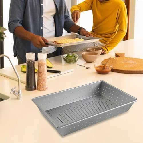 Plateau à pizza robuste anti-déformation en aluminium pour four de restaurant - 4