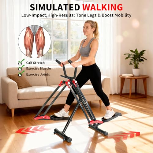 Air Walker Exercise Machine, 30" inch Stride Space Walker Elliptical Trainer for Home Use, Low-Impact Elliptical Cross Trainers Compact Steppers for Men and Women Full-Body Cardio & Leg Toning - Image 4