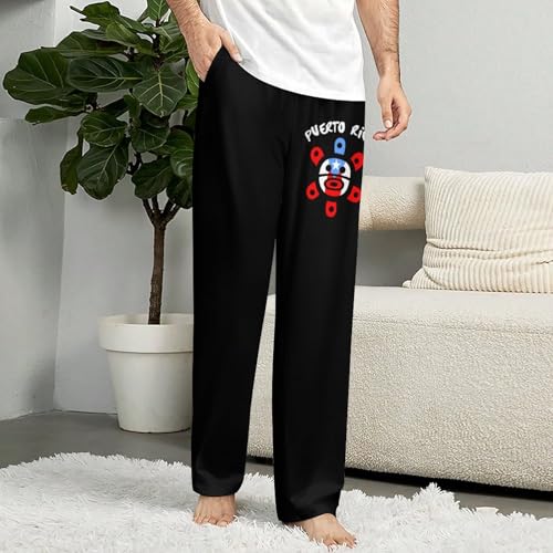 Puerto Rico Flag Sun Tribal Sol Taino Pajama Pants Pockets Pajama Bottoms Men And Women Sleepwear2