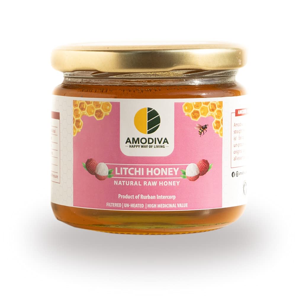 Amodiva Raw Litchi Honey - 350 gms