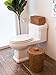 KOUBOO La Jolla Rectangular Rattan Box, Honey-Brown Toilet Roll Storage Basket
