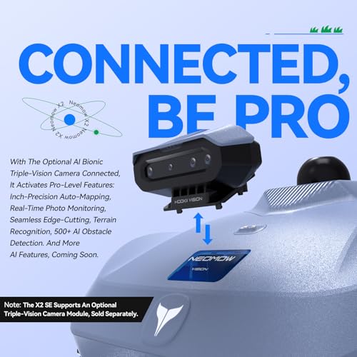Image of Neomow X2 SE 360 3D LiDAR Robot Lawn Mower, Wire Free for 0.75 Acre, No RTK Antenna, 4G App Control, GPS Anti-Theft, 13Ah, IPX6, Support Upgrade AI Bionic Triple Vision Module for Auto-Mapping