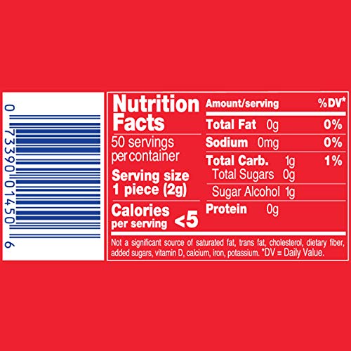 Mentos Sugar-Free Chewing Gum, Red Fruit Lime, Non Melting, 50 Piece Bottle #TOP4