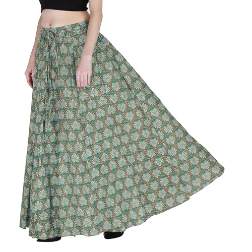Image of Sttoffa Cotton Printed Women Wear Maxi Long Skirt 40 inch inch Full Length