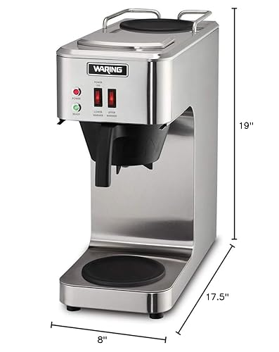 Miniatura 7 de Waring WCM50 Café Deco - Decantador de café para verter sobre café, construcción de acero inoxidable, dos calentadores que funcionan