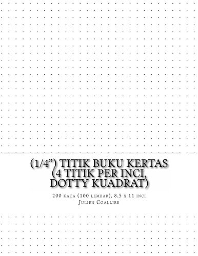(1/4") Titik Buku Kertas (4 titik per inci, dotty kuadrat): 200 kaca (100 lembar), 8,5 x 11 inci