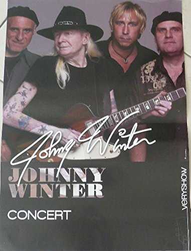 Johnny Winter affiche de musique 40x60 un cadeau idéal pour un fan de guitare rock