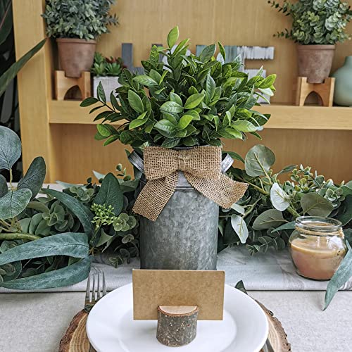 Winlyn-1-Pc-Artificial-Eucalyptus-Leaves-Plant-in-Rustic-Galvanized-Metal-Milk-Can-Potted-Greenery-Arrangement-for-Farmhouse-Wedding-Table-Centerpiece-Tiered-Tray-Shelf-Indoor-Outdoor-Country-Decor Winlyn 1 Pc Artificial Eucalyptus Leaves Plant in Rustic Galvanized Metal Milk Can Potted Greenery Arrangement for Farmhouse Wedding Table Centerpiece Tiered Tray Shelf Indoor Outdoor Country Decor