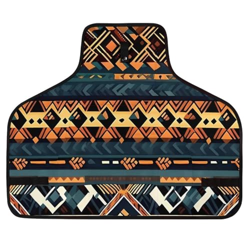 Delantal étnico tribal africano con 8 bolsillos, ajuste cruzado miniatura 1