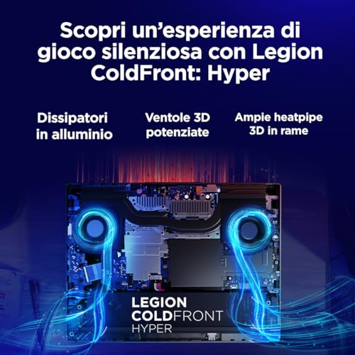 Legion 5 Gaming Laptop - Display OLED WQXGA 15" 165Hz, Nvidia GeForce RTX 5070 8GB, Intel Core i7-14700HX, RAM 32GB, SSD 1TB, Windows 11 Home, Tastiera RGB italiana - Eclipse Black - Notebook - Immagine 3