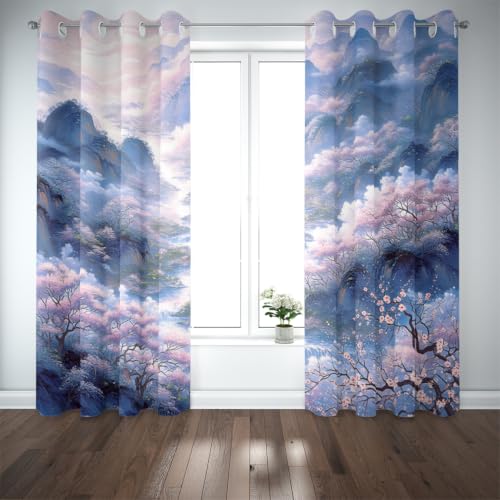 Rideau occultant durable en polyester avec oeillets, isolant thermique 2x75x166cm - 4