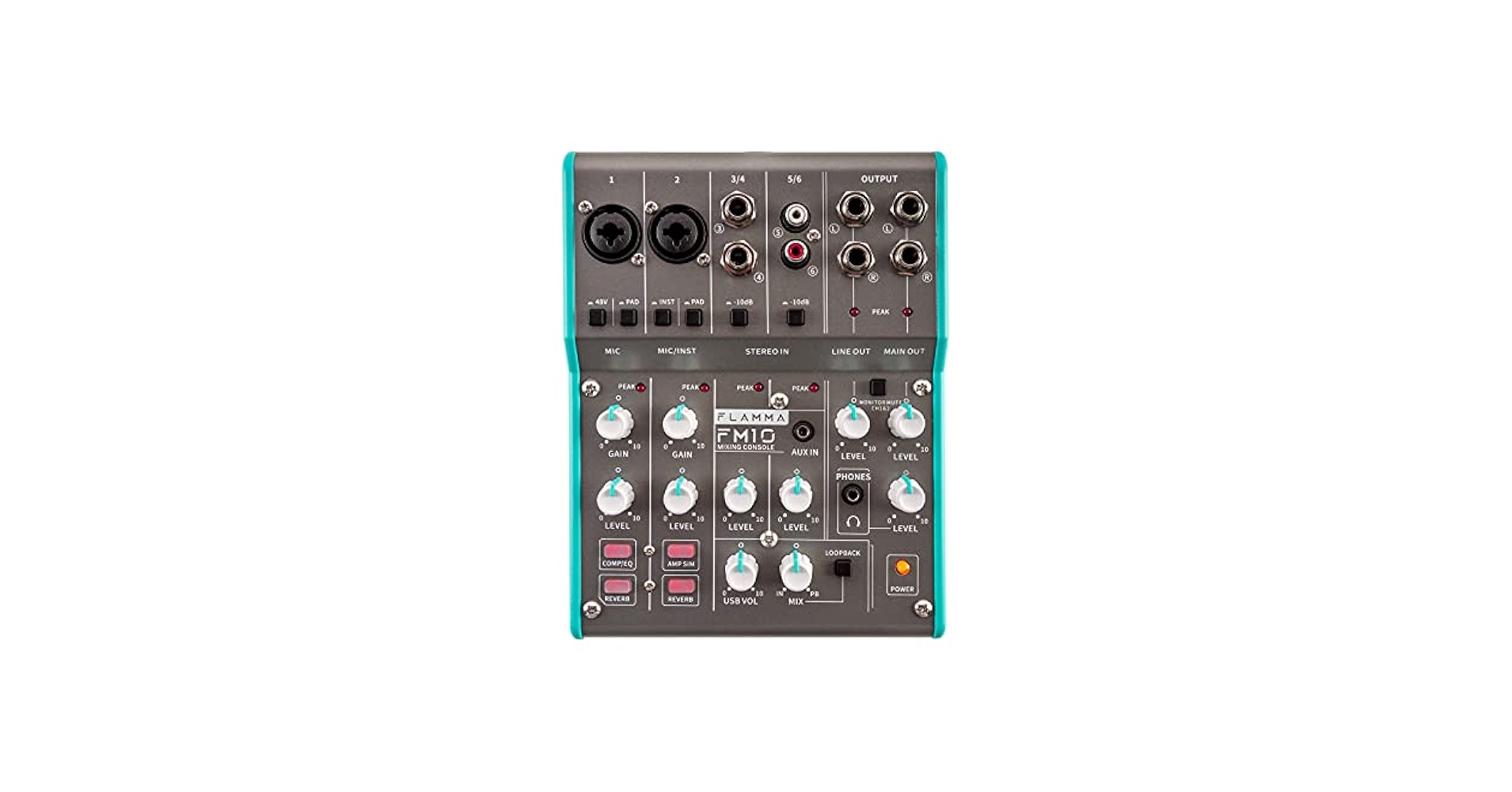 【美品】FM10【Flamma】 Amazon.com: FLAMMA FM10 Professional Audio Mixer 6 Channel