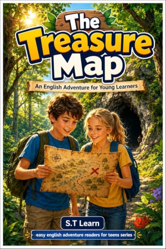 The Treasure Map: An English Graded Reader Adventure for Kids Age 9 to 14 – CEFR A1 A2 – Learn Vocabulary with Comprehension Questions and Glossary Book ... English Adventure Readers for Teens series)