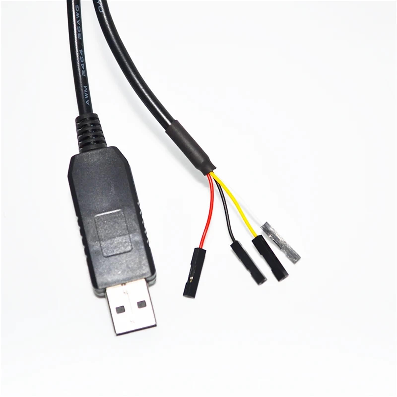 Câble de téléchargement USB vers RS232 4 broches avec broche VCC GND TXD RXD (1,8 m)