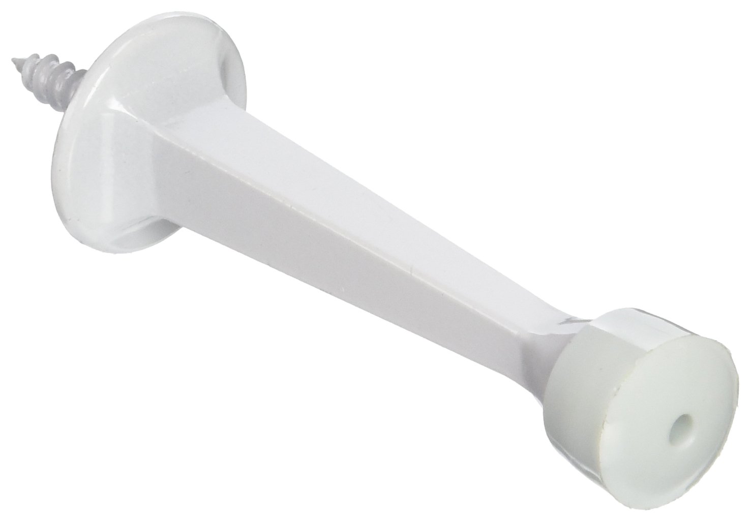 Stanley National Hardware V8022 7.6 cm solidny ogranicznik drzwi w kolorze białym