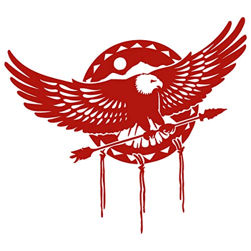 Indian With Eagle Native American Vinyl Decal – Pick Your Color, Perfect For Cars, Trucks, Trailers