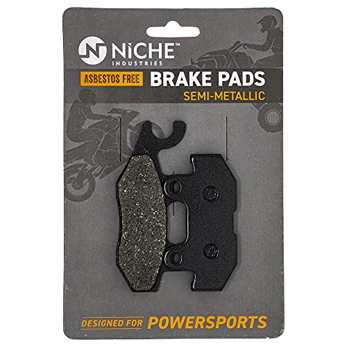 NICHE Rear Right Brake Pad Set for Yamaha 1XD-25806-10-00 Semi-Metallic